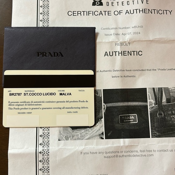 Prada St. Cocco Lucido Crocc Embossed Bauletto Bag with COA - Picture 17 of 17